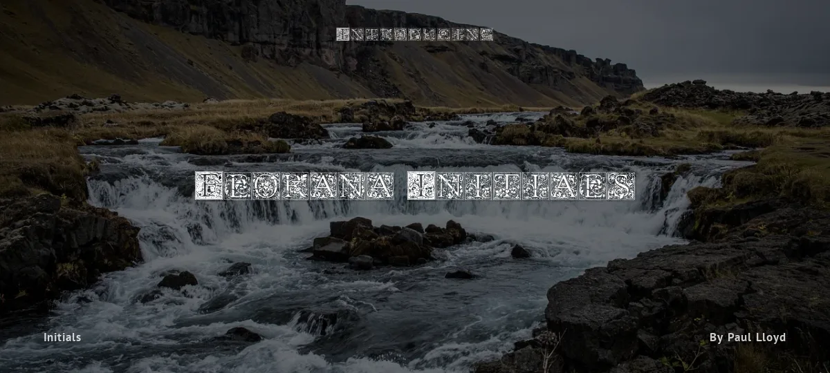 Florana Initials font preview