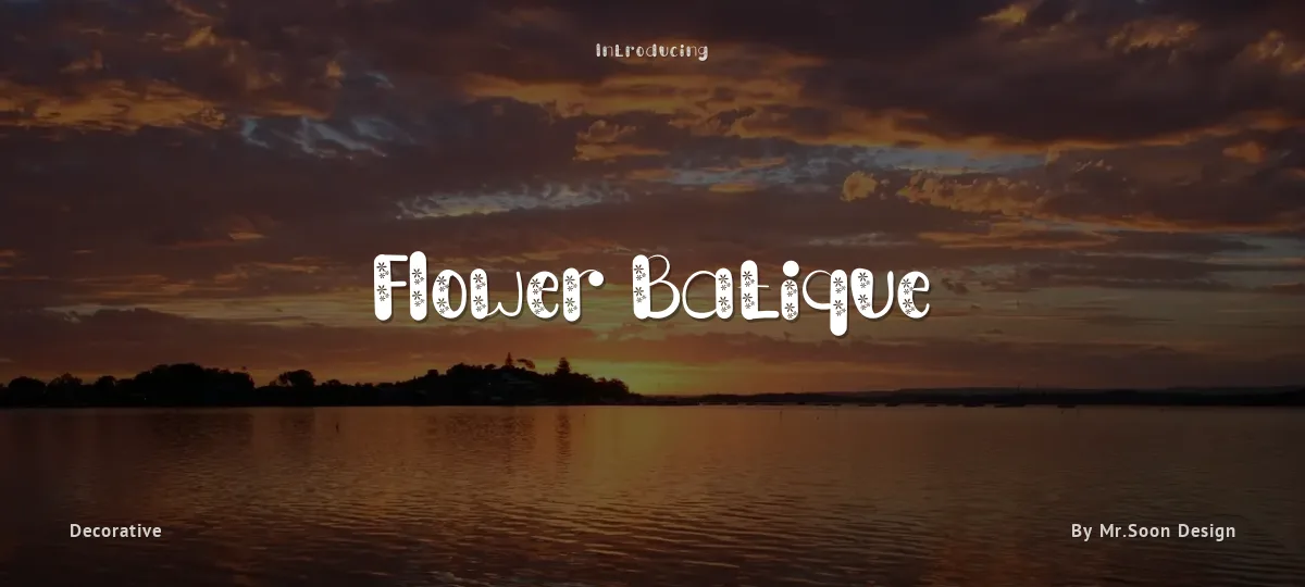 Flower Batique font preview
