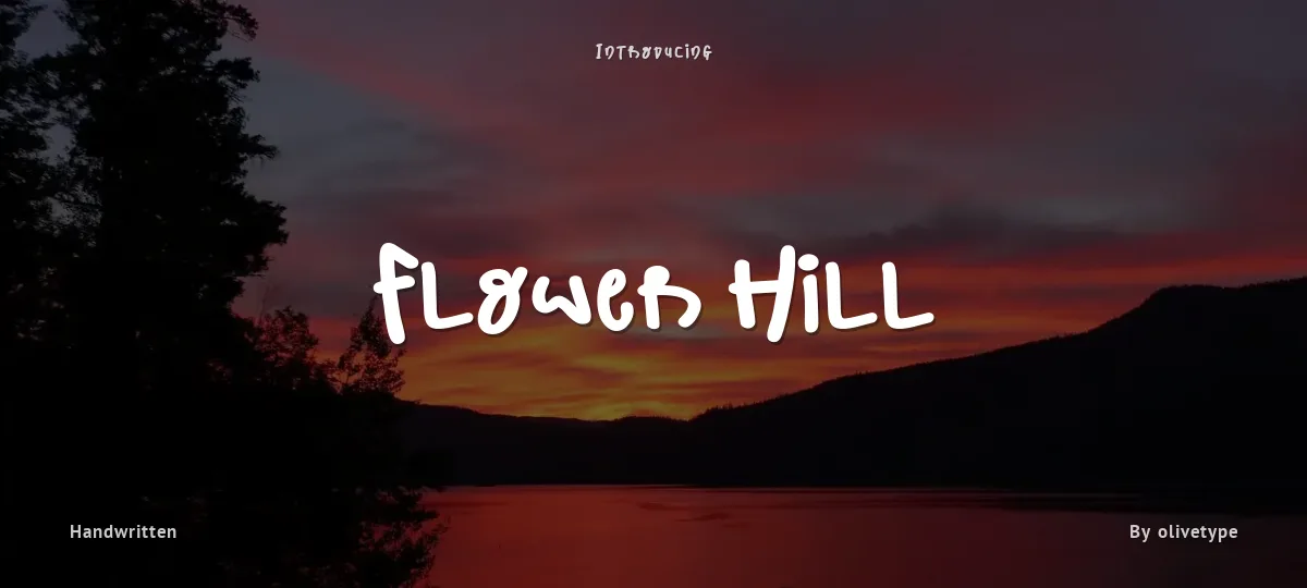 Flower Hill font preview