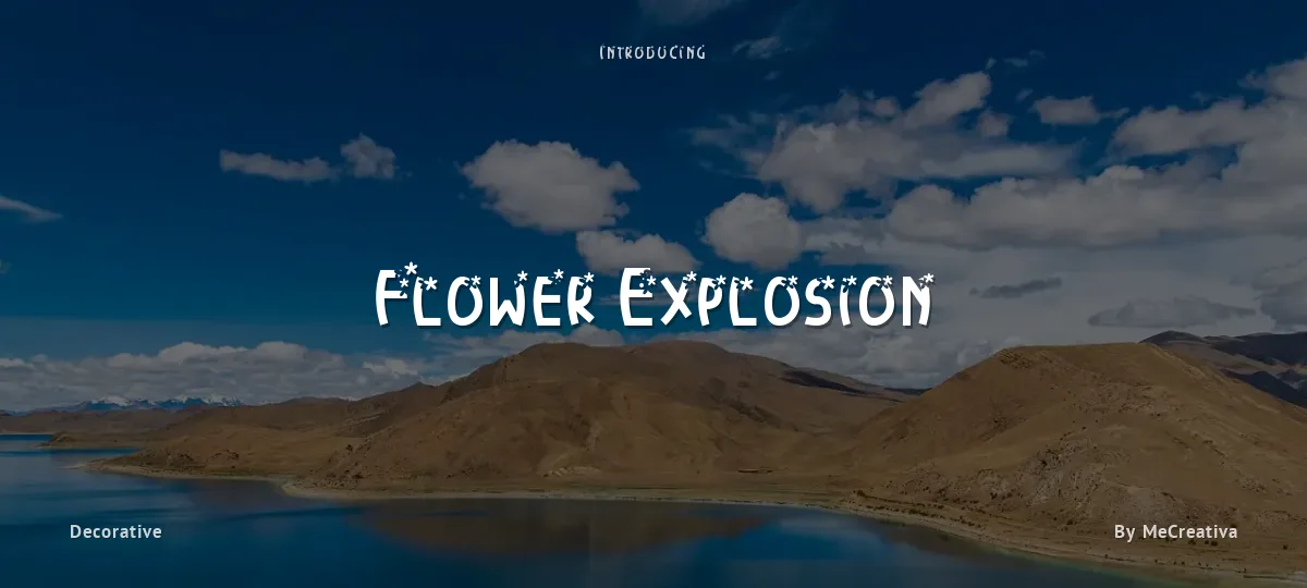 Flower Explosion font preview