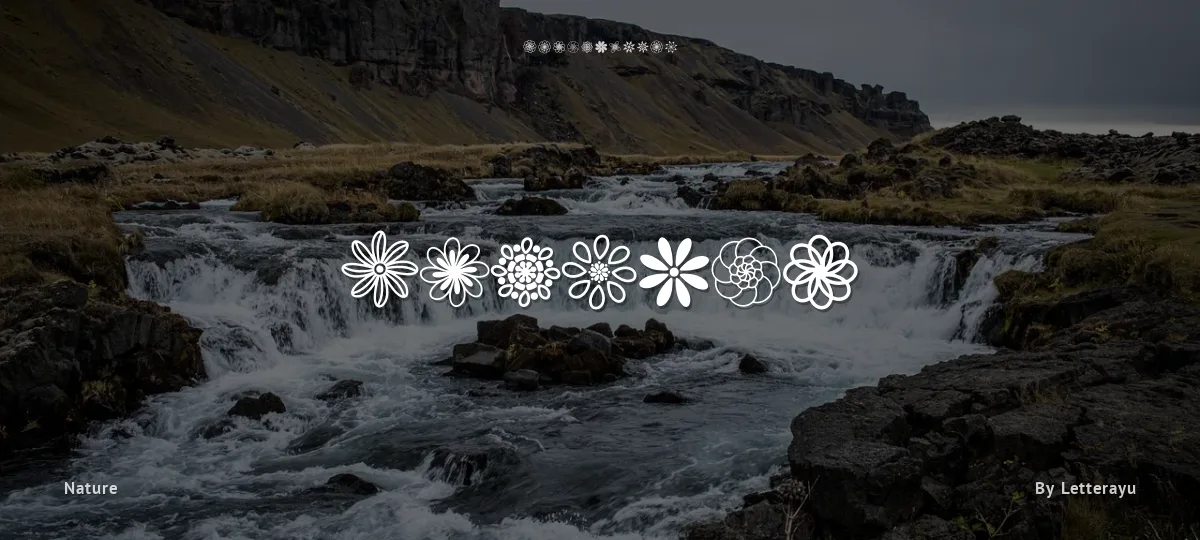 Flowery font preview