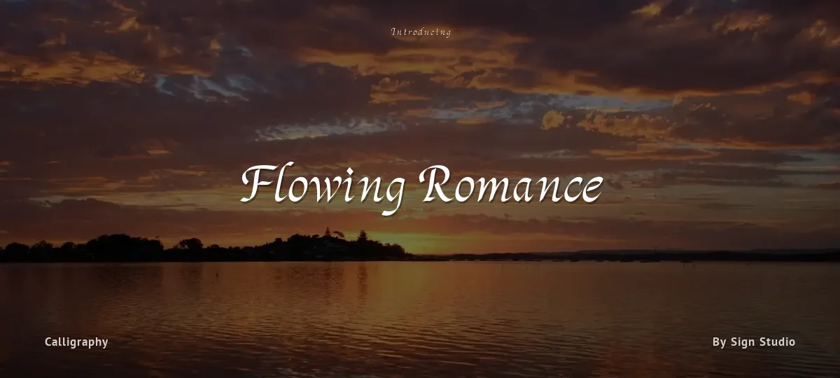 Flowing Romance font preview