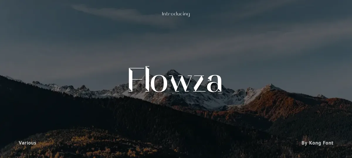 Flowza font preview