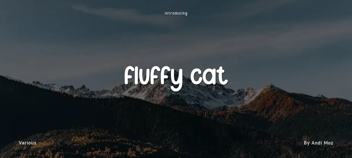 Fluffy Cat font preview