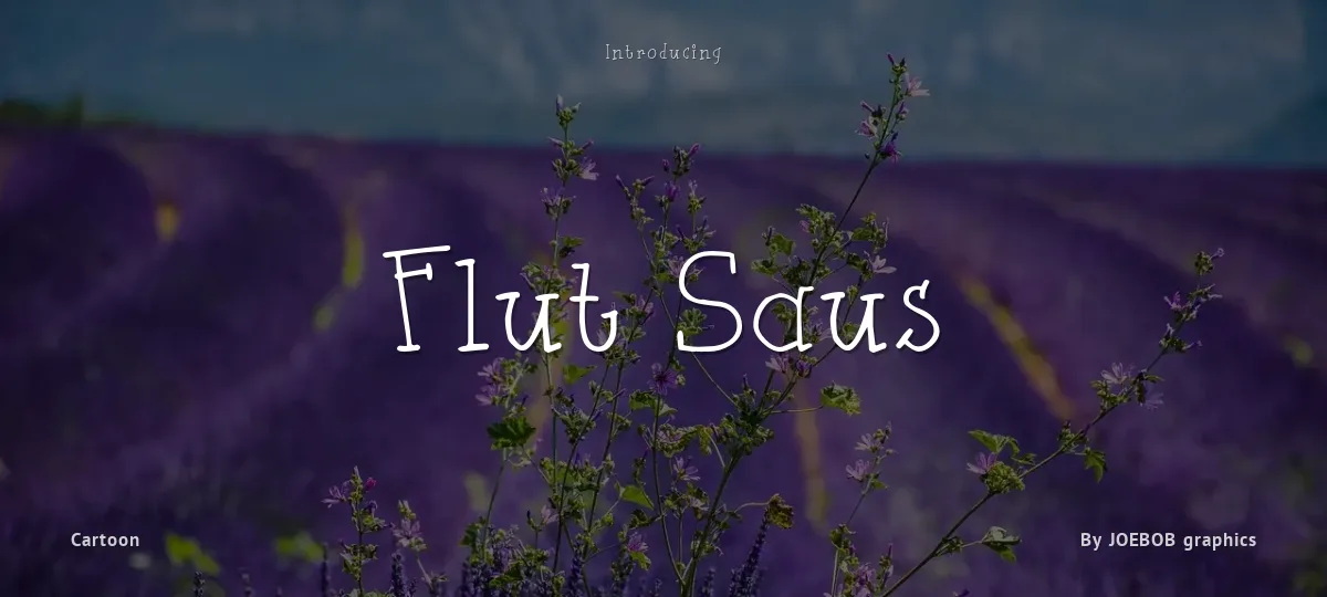 Flut Saus font preview