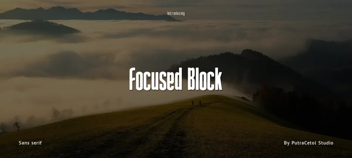 Focused Block font preview