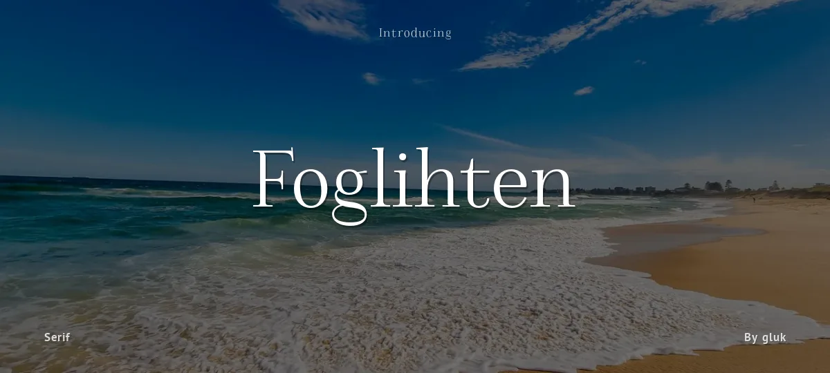 Foglihten font preview