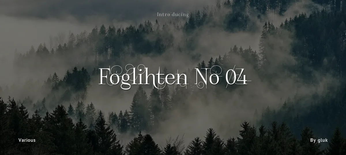 Foglihten No 04 font preview