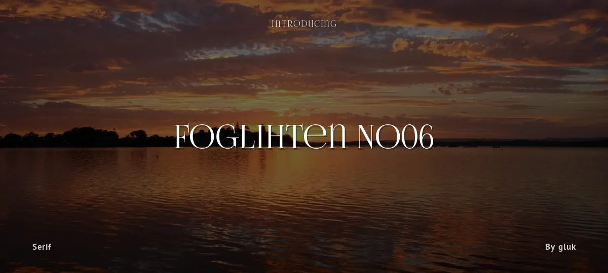 Foglihten No06 font preview