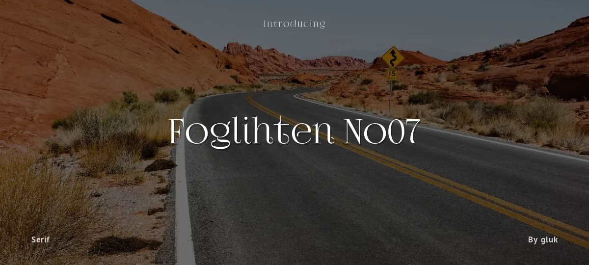 Foglihten No07 font preview
