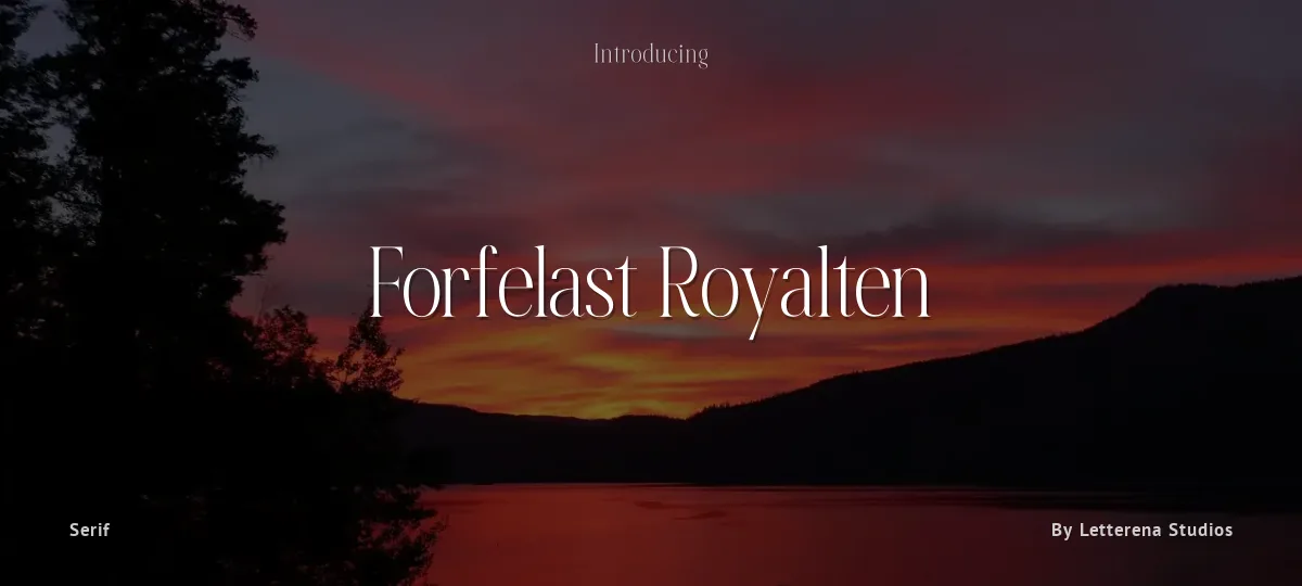 Forfelast Royalten font preview