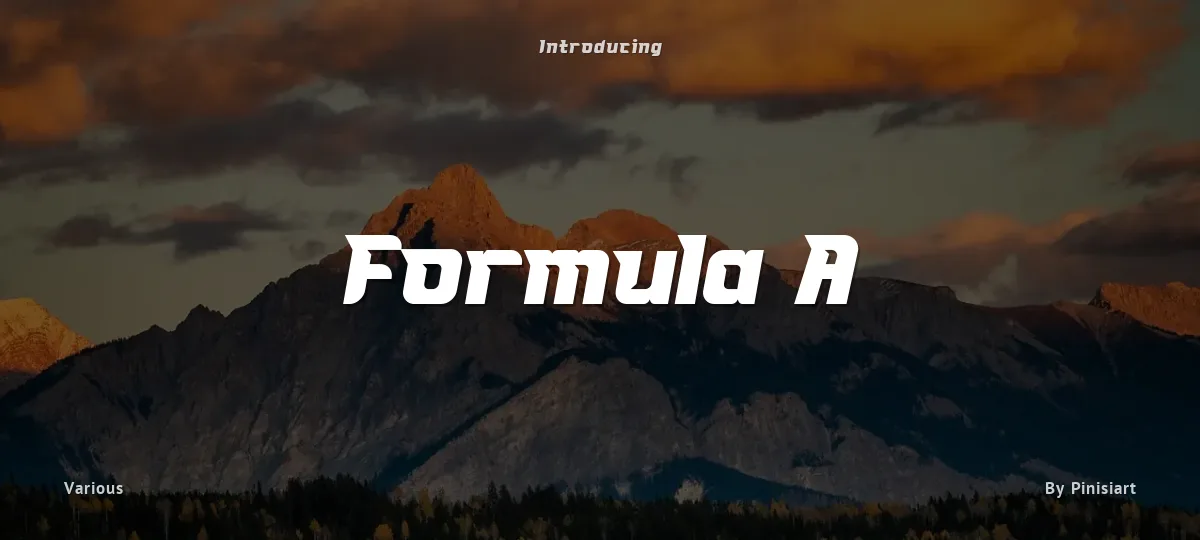 Formula A font preview