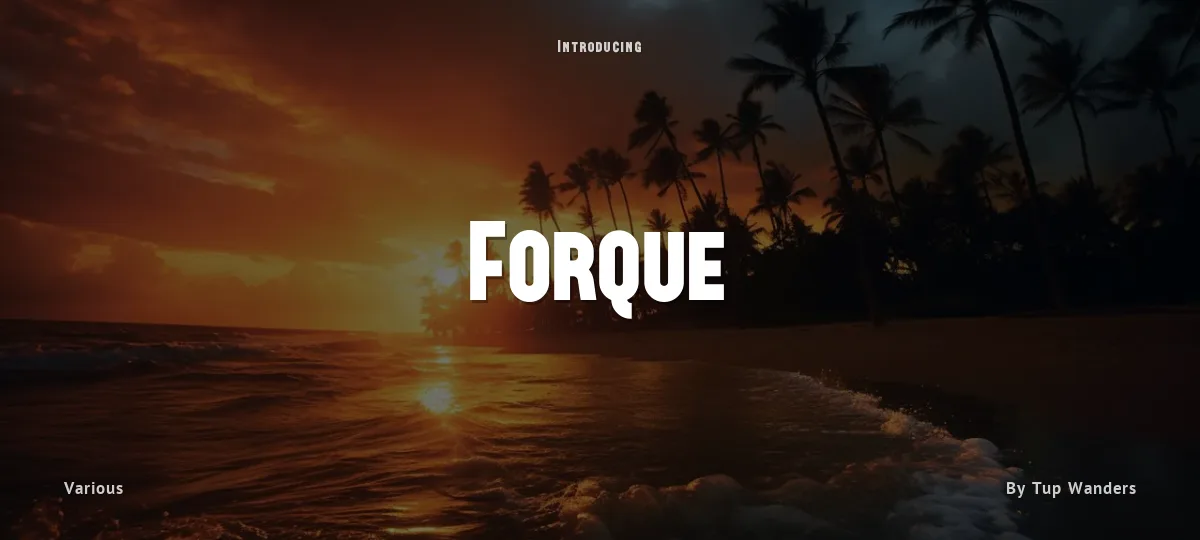 Forque font preview