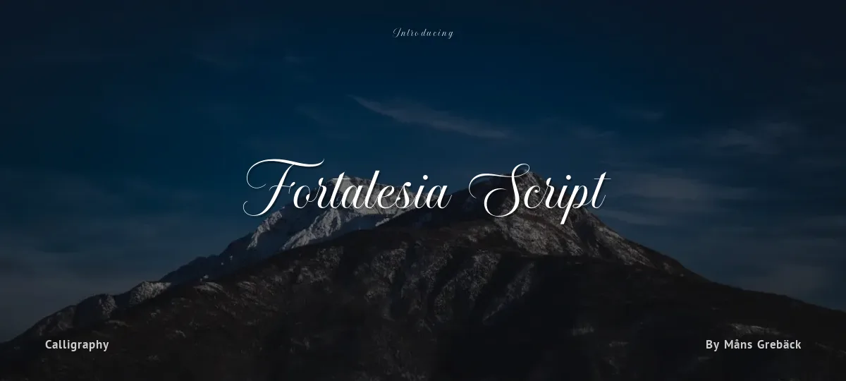 Fortalesia Script font preview
