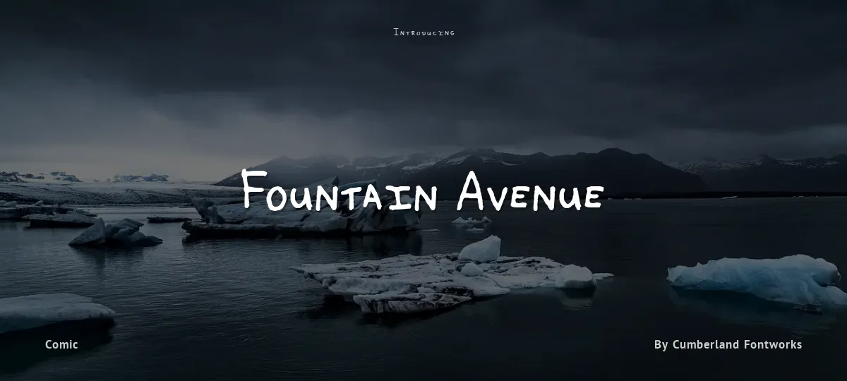 Fountain Avenue font preview