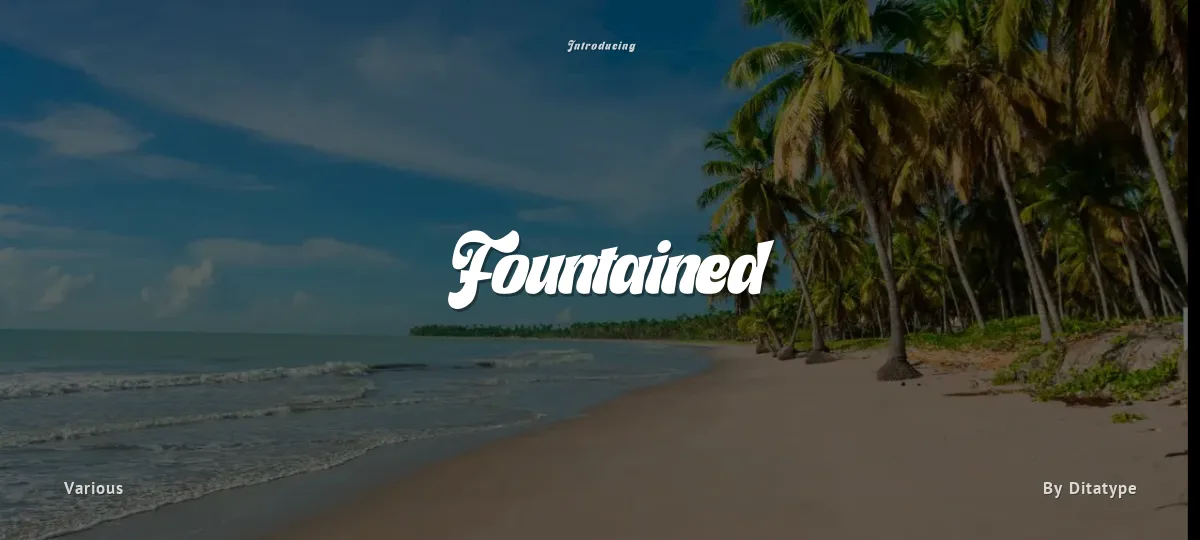 Fountained font preview