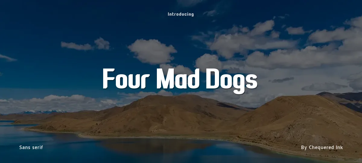 Four Mad Dogs font preview
