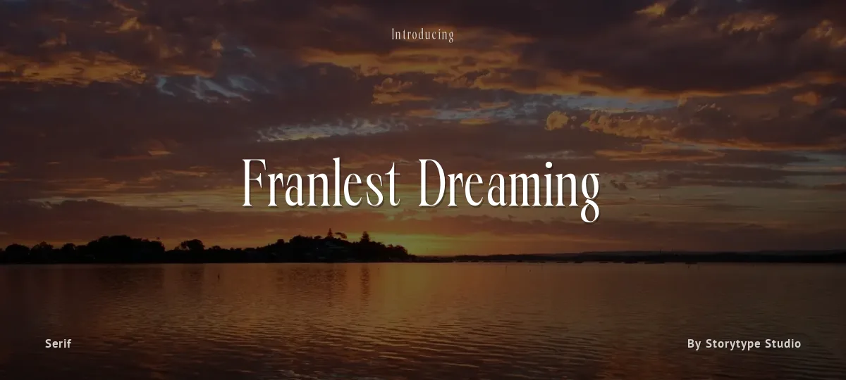 Franlest Dreaming font preview