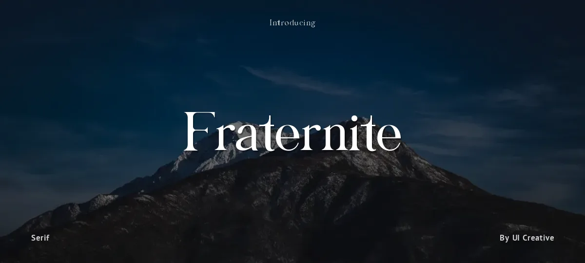 Fraternite font preview