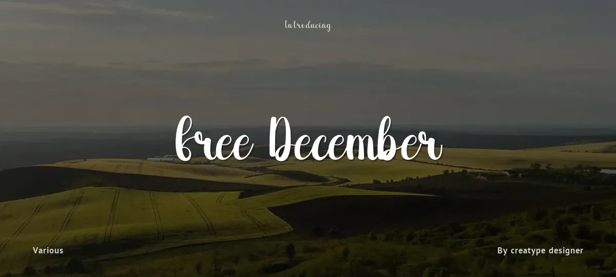 Free December font preview