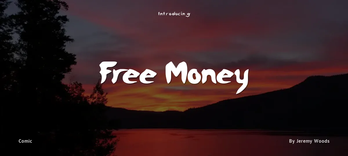Free Money font preview