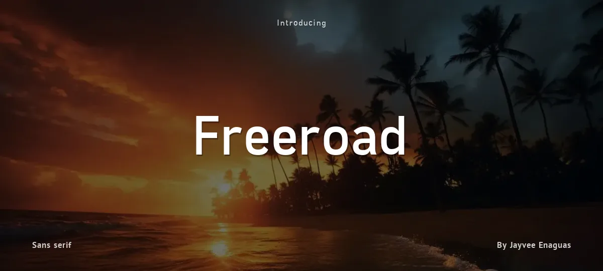 Freeroad font preview