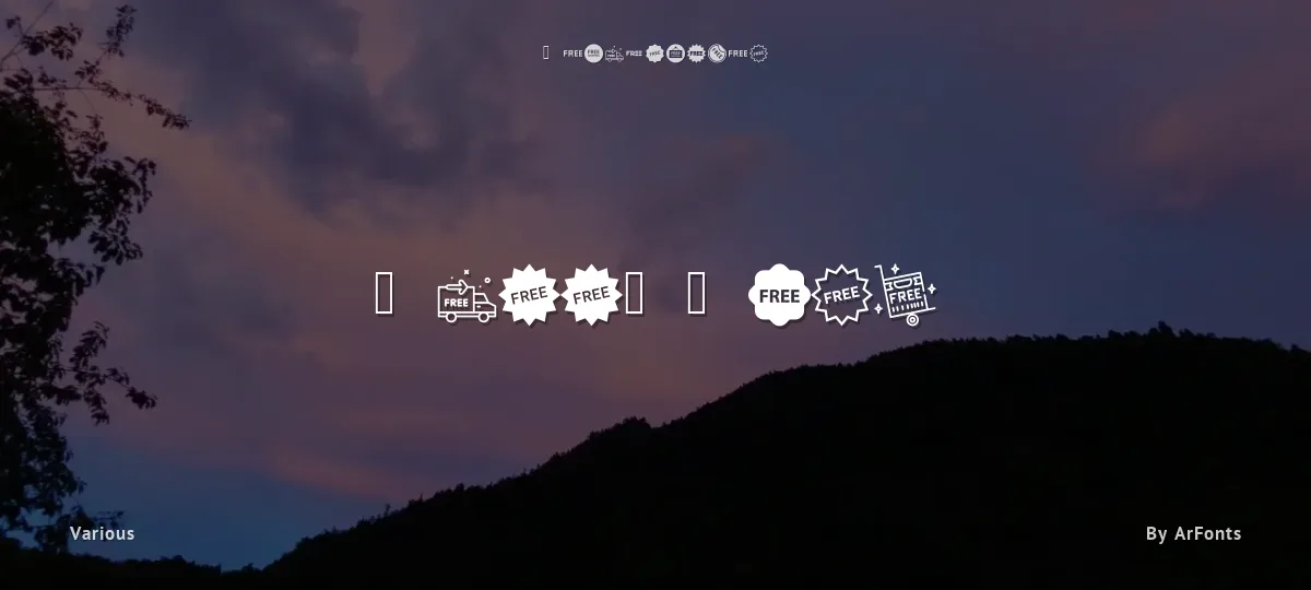 Free Tags font preview