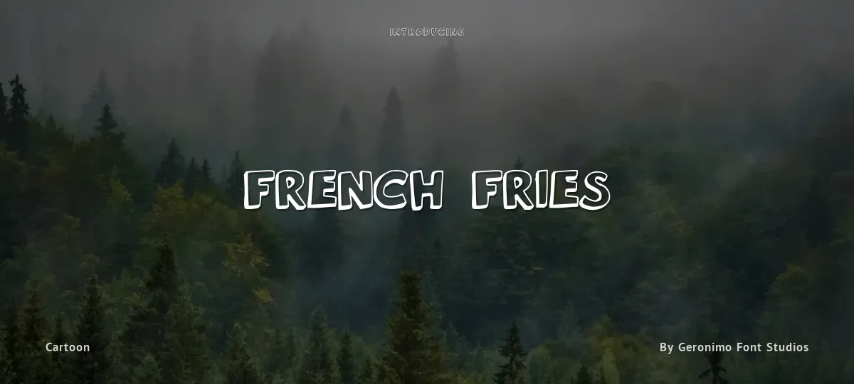 French Fries font preview