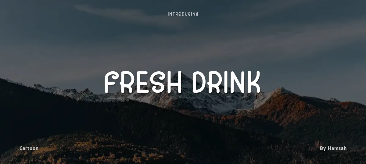 Fresh Drink font preview