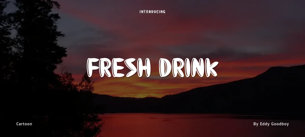 Fresh Drink font preview