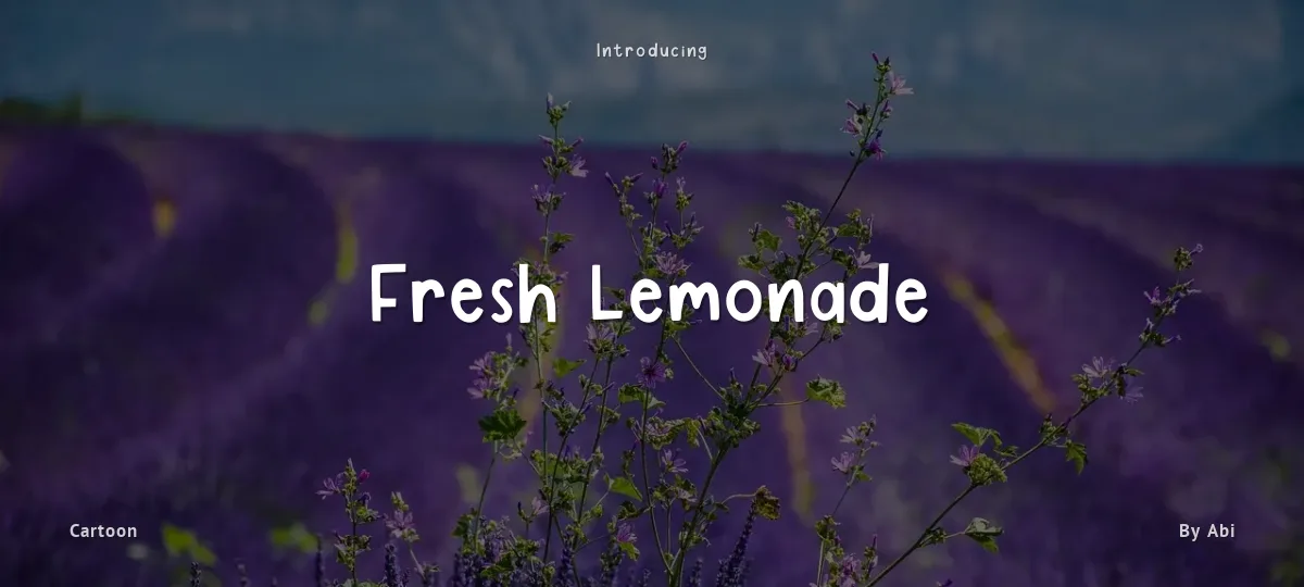 Fresh Lemonade font preview