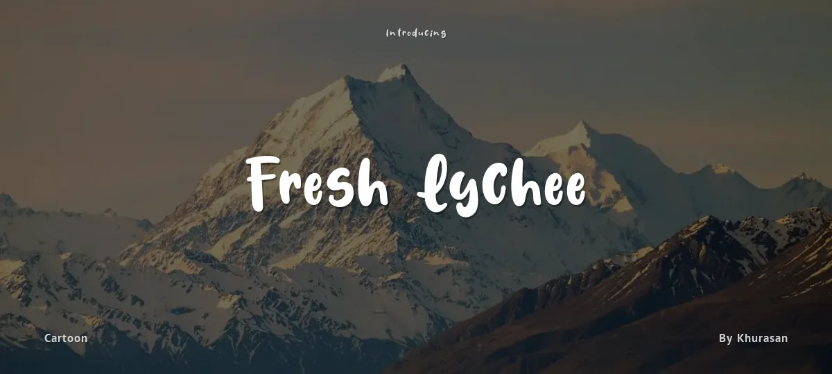 Fresh Lychee font preview