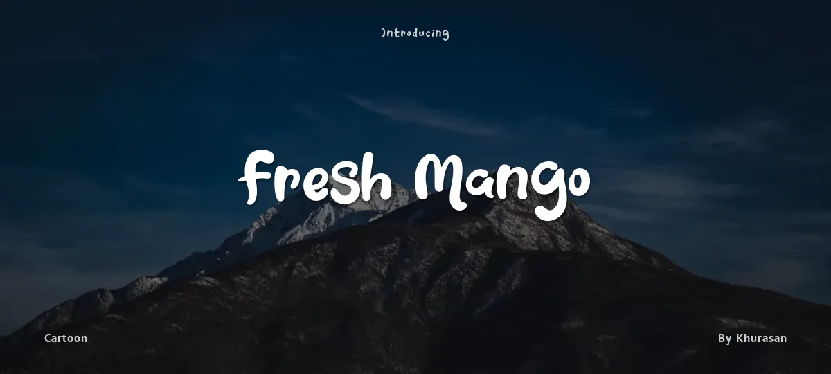 Fresh Mango font preview