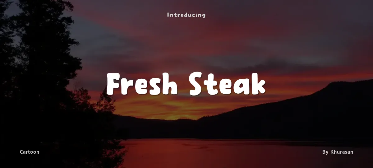 Fresh Steak font preview