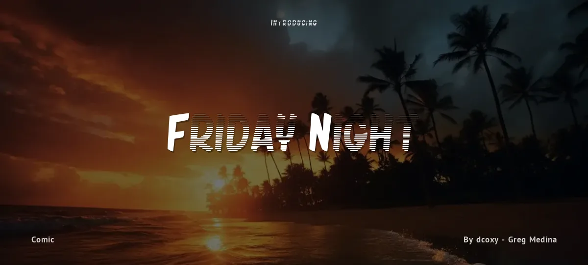 Friday Night font preview