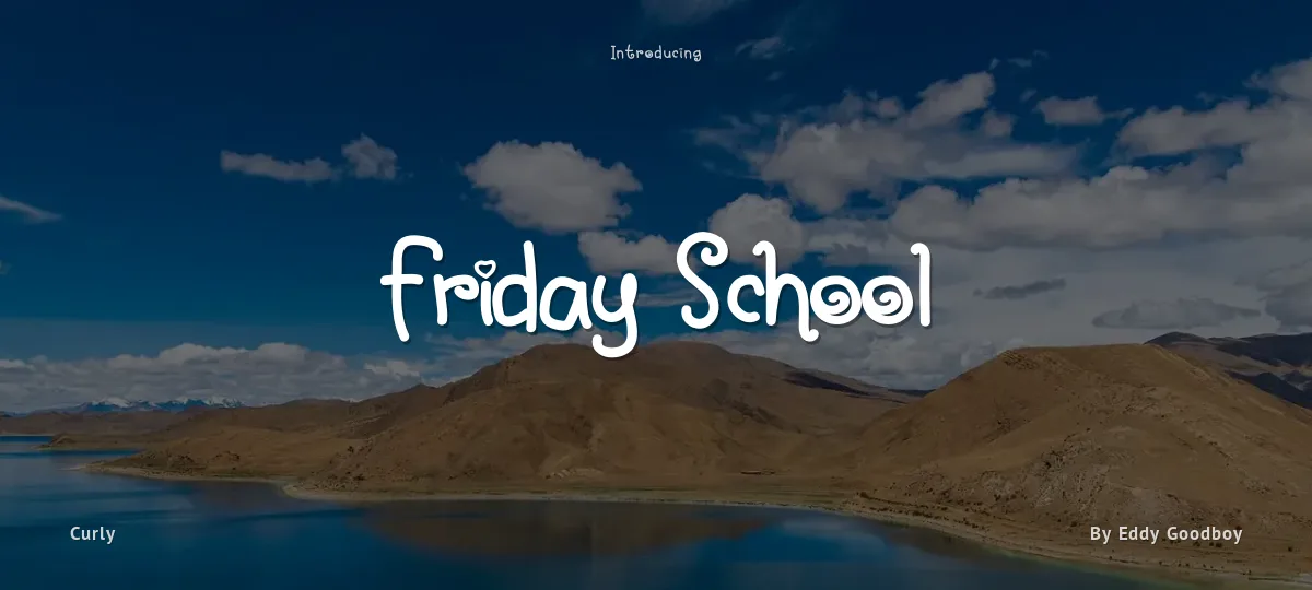 Friday School font preview