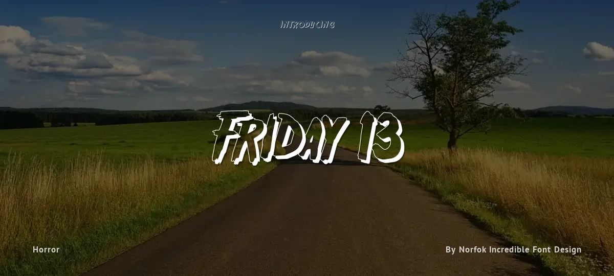 Friday 13 font preview