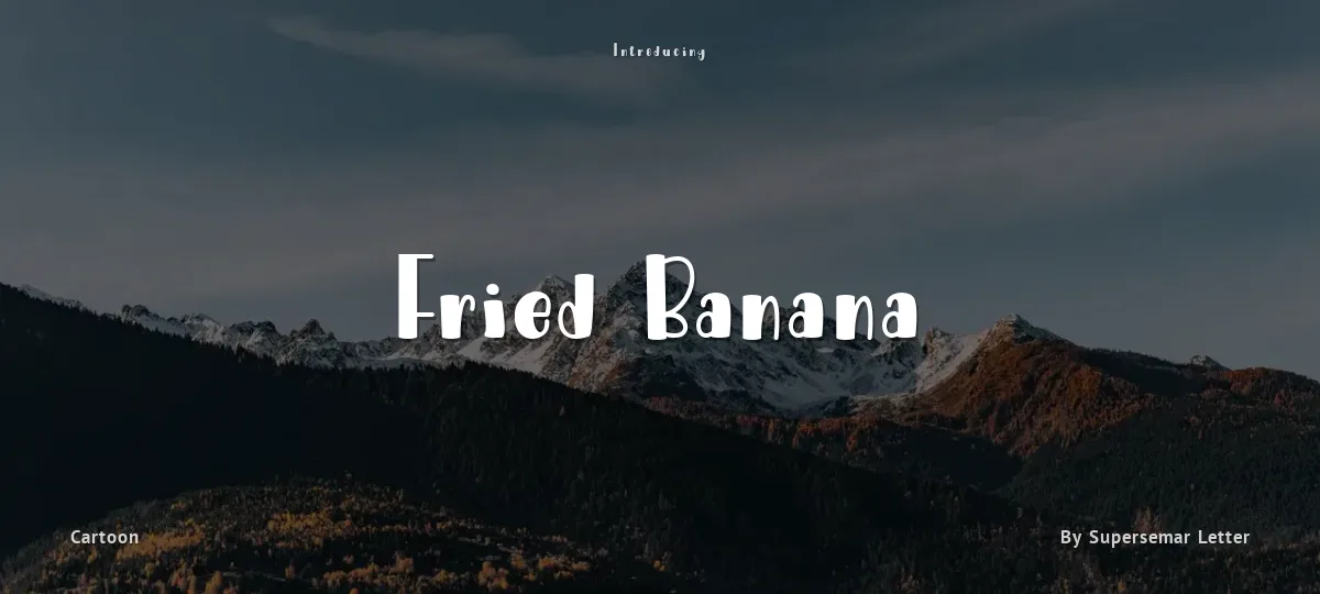 Fried Banana font preview