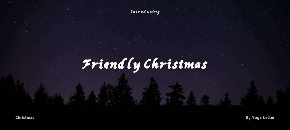 Friendly Christmas font preview