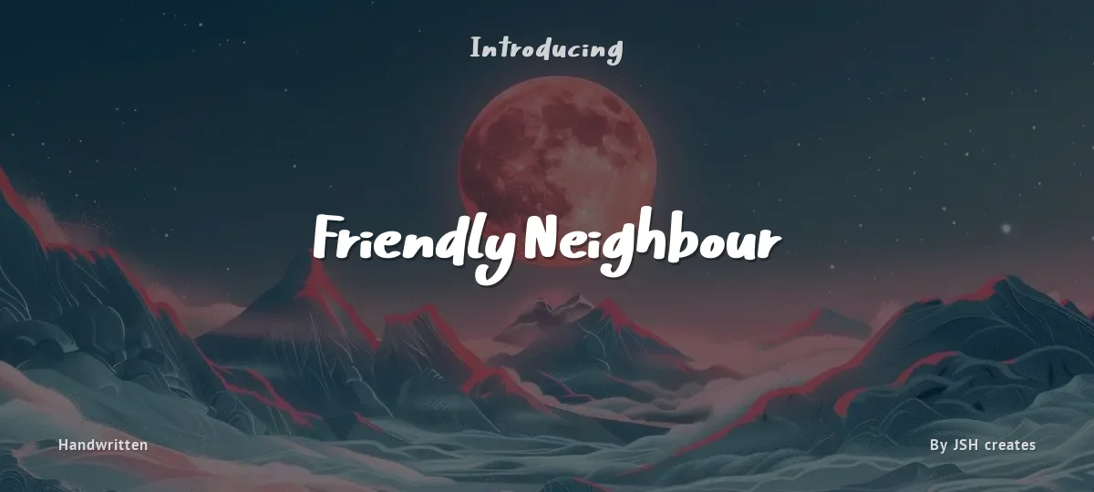 Friendly Neighbour font preview