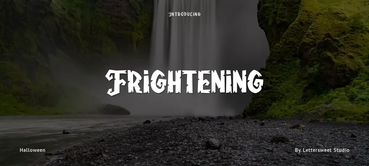 Frightening font preview