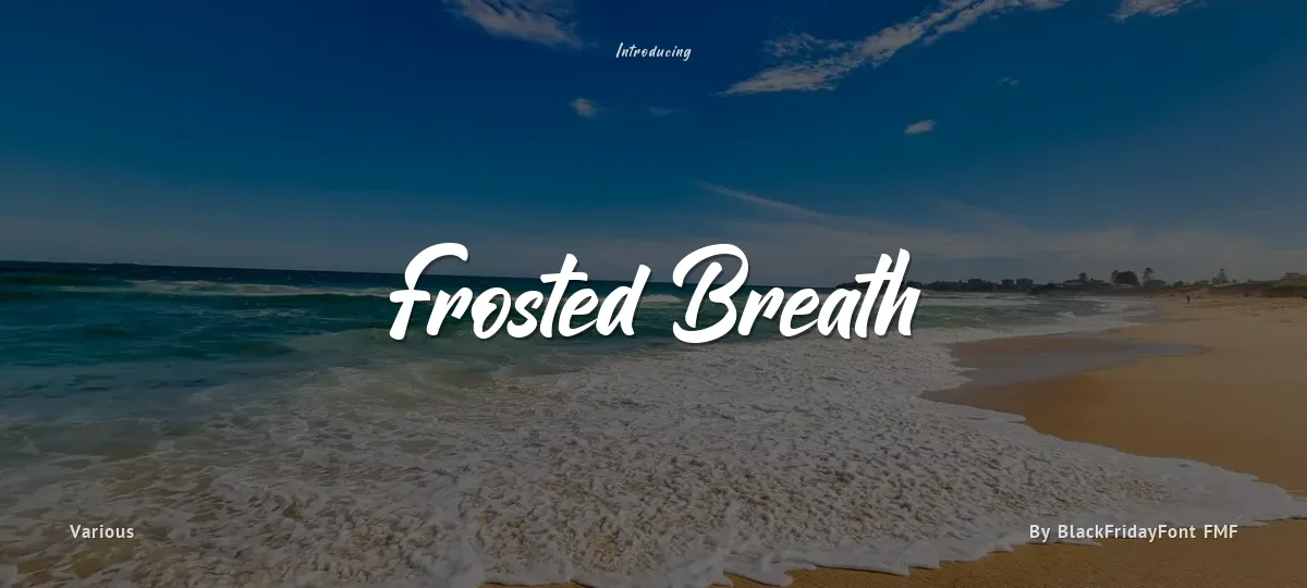 Frosted Breath font preview