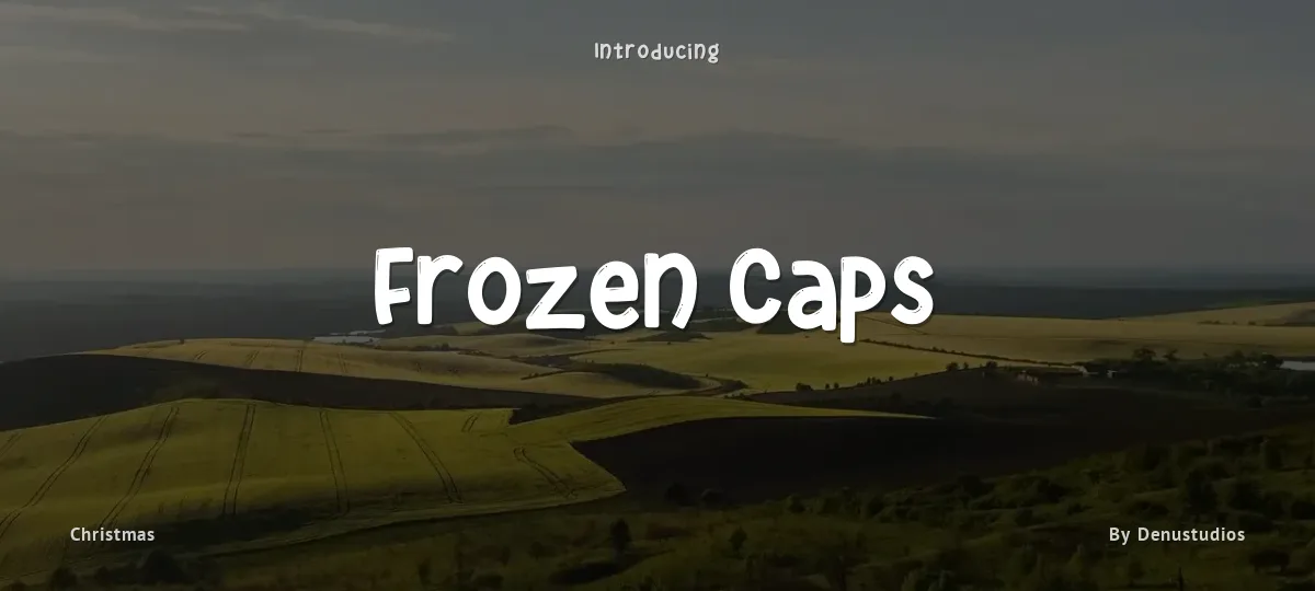 Frozen Caps font preview
