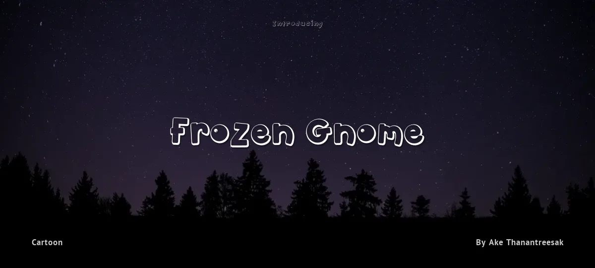 Frozen Gnome font preview