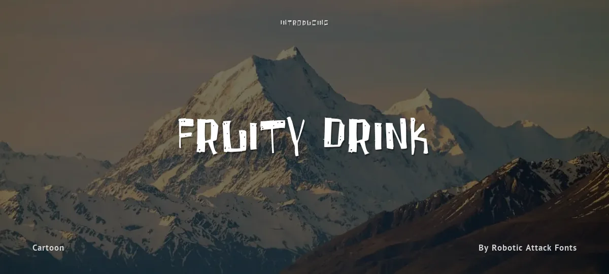 Fruity Drink font preview