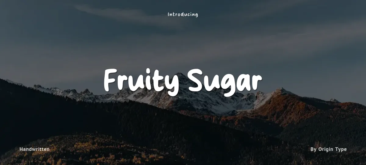 Fruity Sugar font preview
