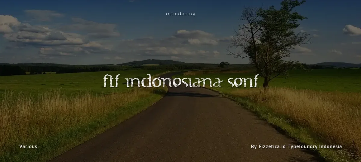 FTF Indonesiana Serif font preview