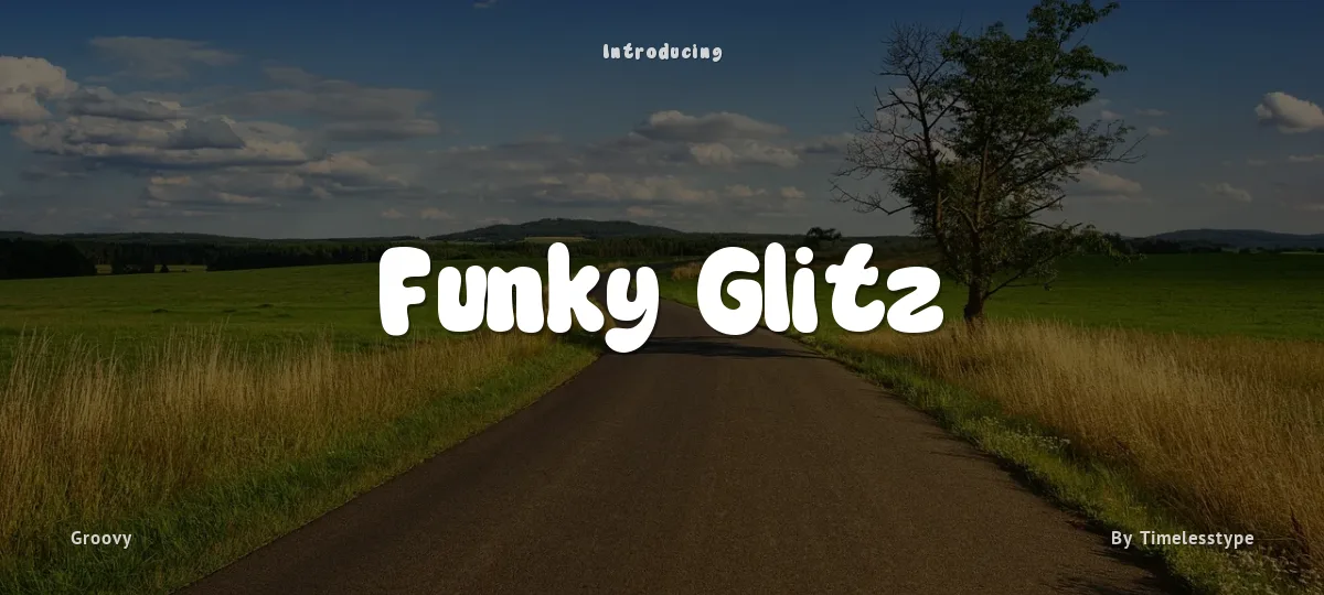 Funky Glitz font preview