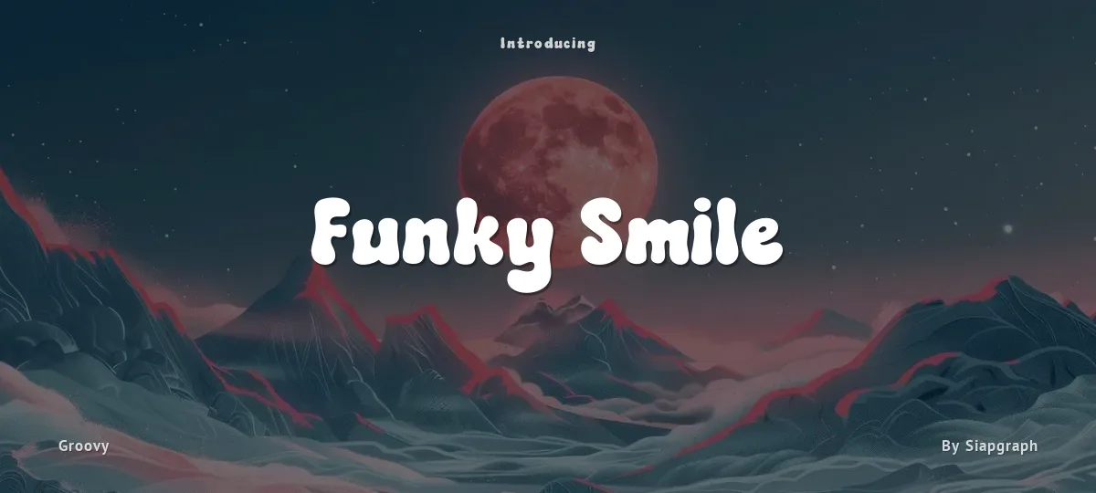 Funky Smile font preview