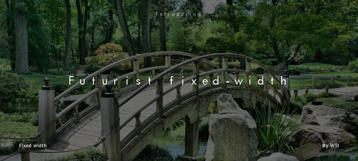 Futurist fixed-width font preview